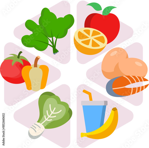 Balanced Diet flat icon