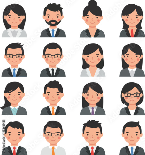 Pixel Art Business People A...
