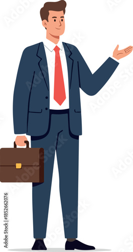 Pixel Art Businessman In A ...
