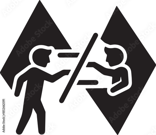 Conflict concept vector illustration people in disagreement, argument, or debate