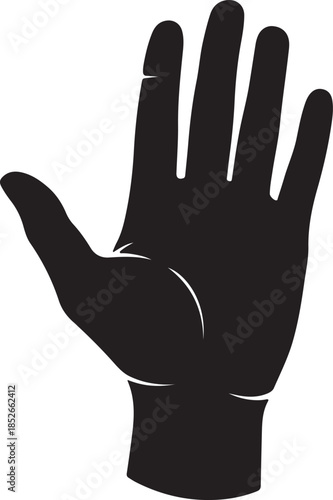 hand showing five fingers outstretched palm forward symbolizing greeting communication and counting