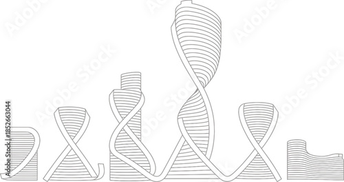 Abstract transparent people illustration concept silhouette transparent shape and outline vector