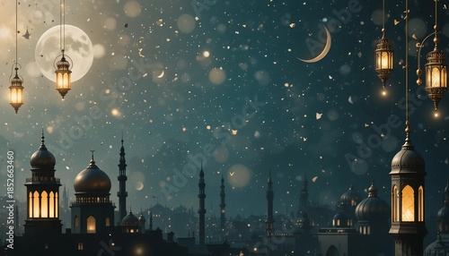 ramadan kareem style editable template background minimalist and islamic style eid mubarak iftar party