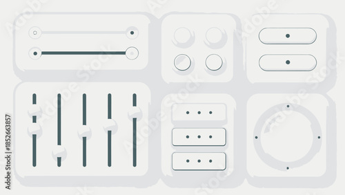Modern user interface control elements for digital design