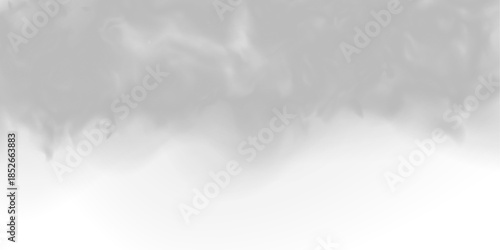 Soft white smoke and gray fog layers on a white background. 3D illustration of smoke, clouds, and mist with realistic textures. Cutout smoke and cloud PNG high-resolution file. Vector illustration.