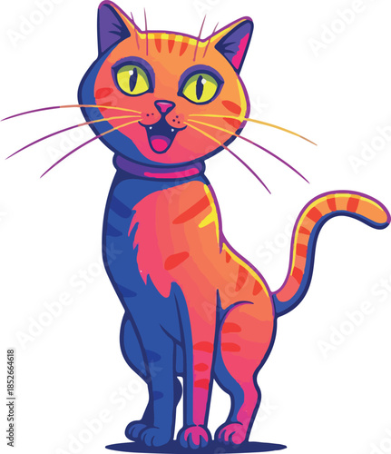 Pixel Art Tabby Cat Smiling...
