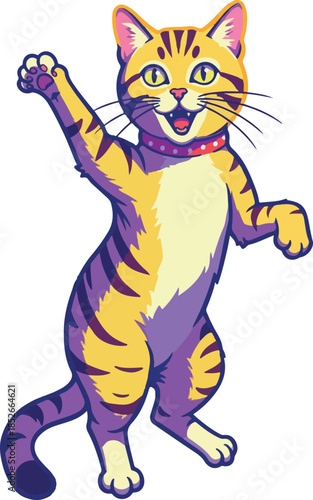 Pixel Art Tabby Cat Dancing...
