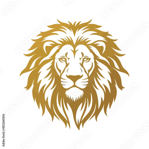 Isolated wild lion head vector illustration featuring a powerful king animal mascot silhouette in black art style for tattoo or feline nature symbol