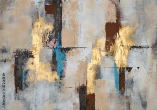 Abstract artistic creation, fine art for print, modern texture effects, mural design, home wall decoration, large painting strokes, artistic patterns, contemporary oil painting, creative decor design