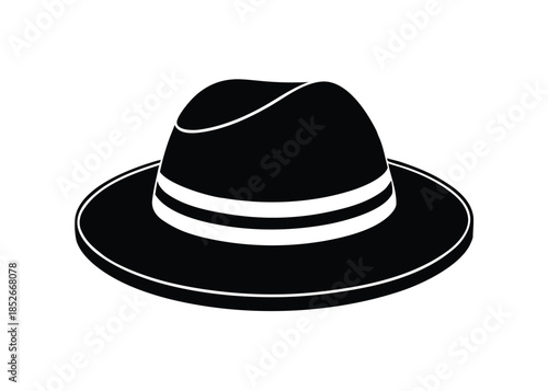 vector-illustration-of-a-black-and-white-hat.eps