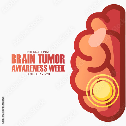 vector graphic of International Brain Tumor Awareness Week ideal for International Brain Tumor Awareness Week celebration
