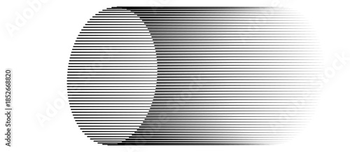 Abstract overlapping waves formed by black lines on white background. Dynamic visual illusion ideal for modern design, minimalism, and conceptual art.