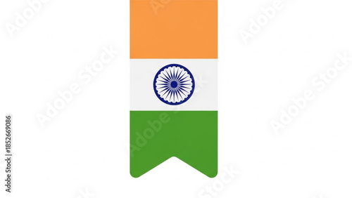 Indian flag bookmark national symbol of India patriotic graphic element for design