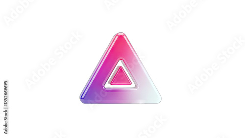 Free Download Gradient Triangle Icon on White Background - GFXLoad