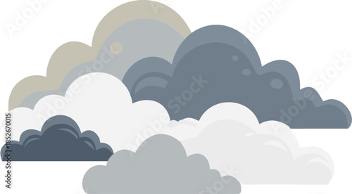 Dramatic Overcast Sky with Moody Gray Clouds and Atmosphere