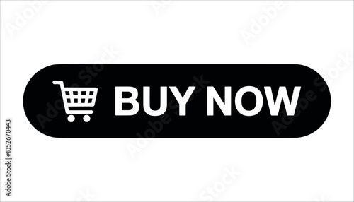 Black button with white shopping cart and buy now text white text ecommerce