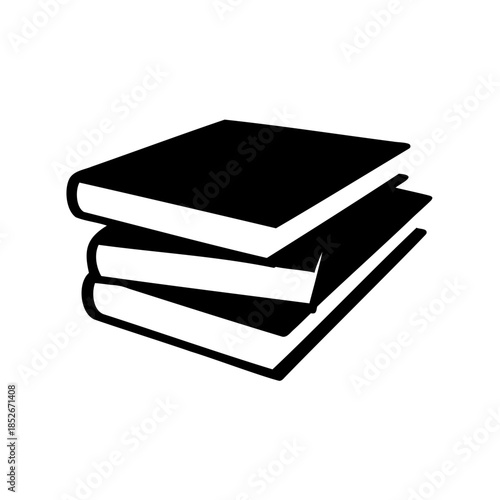 Illustration of stack of three books representing reading and education learning