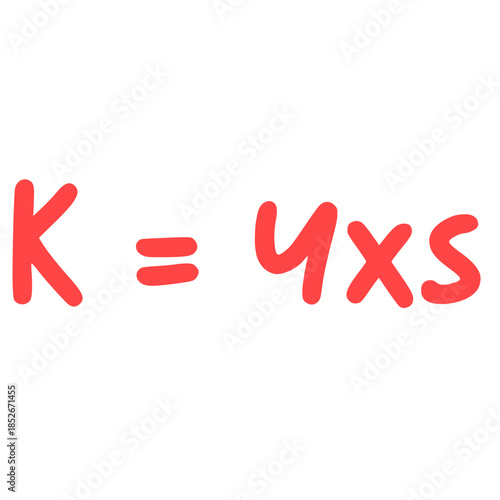 Cute handwritten circumference formula icon, suitable for circle lessons, worksheets, or illustrating clear, simple, and engaging geometric designs.