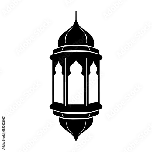 Traditional ornate lantern silhouette with arched windows.