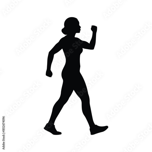 Black Female Civil Rights Activist Marching