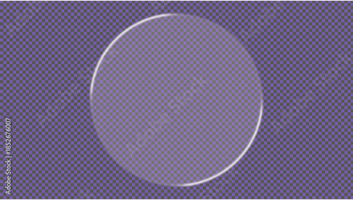 Realistic Transparent Round Glass Plate Vector Graphic Isolated