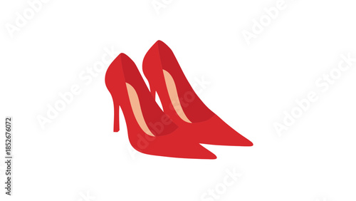Red High Heeled Shoes for Women Fashionable Footwear