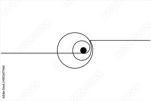 Human eye continuous one line drawing of design