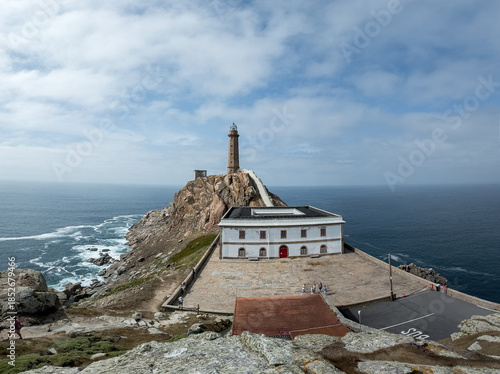 Majestic Lighthouse Overlooking the Atlantic Ocean in Galicia