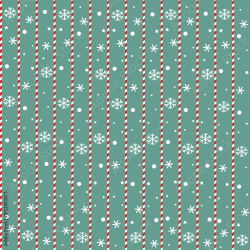 Stripes and snowflakes christmas background