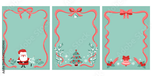 Vector templates for Christmas greetings