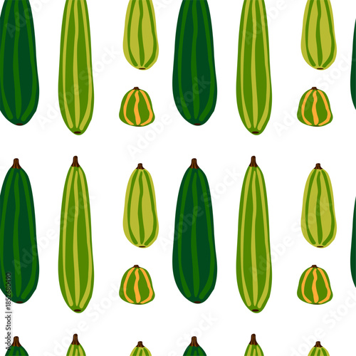 Seamless vector vegetable pattern for kitchen decor, textile and packaging.
