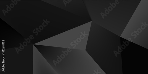 Black and grey Premium background with luxury polygonal pattern and gold triangle lines. Low poly gradient shapes luxury gold lines vector. Black Friday background, premium triangle polygons design