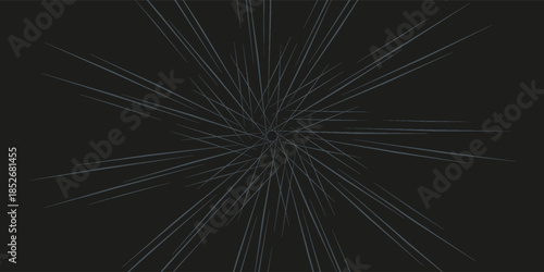 Starburst dynamic lines, rays. Hyper jump into another galaxy. Abstract circular geometric background. Beautiful fireworks, colorful explosion, big bang. Super fast motion. Vector illustration