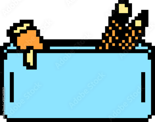 Golden coins spilling out of blue piggy bank