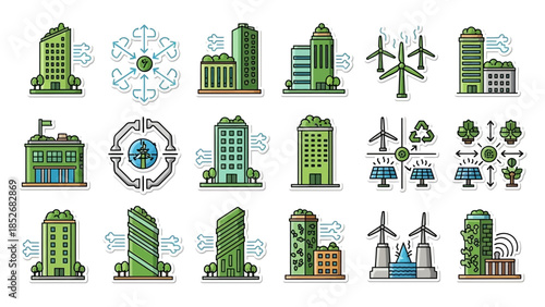 Green City Icons Sustainable Architecture & Eco-Friendly Building Design