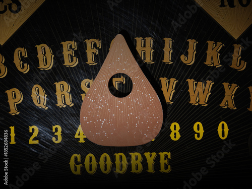 Spirit board for ghost communication goodbye