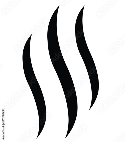 Icon of waves Black tribal tattoo design featuring a vector illustration of an abstract horse silhouette and animal art symbol