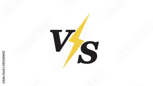Versus logo with lightning bolt, symbolizing competition and energy