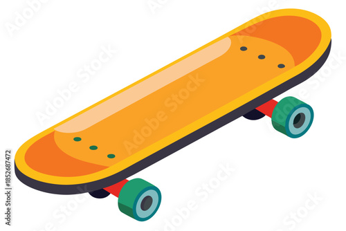 skateboard on white background