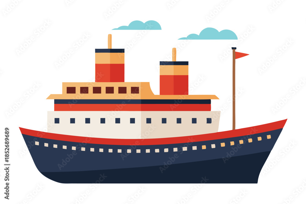 Obraz premium ship on white background (2)