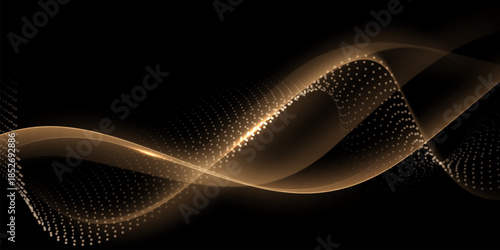 Abstract modern design black background with luxury golden elements vector illustration.