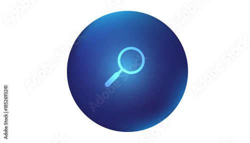 Принти на полотні magnifying glass with blue background