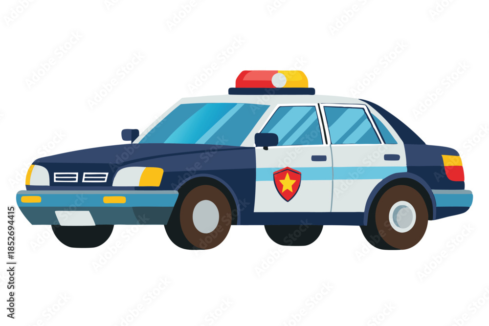 Fototapeta premium police car on white background (7)