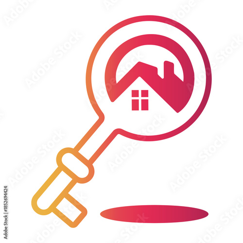 real estate agent Line Gradient Icon