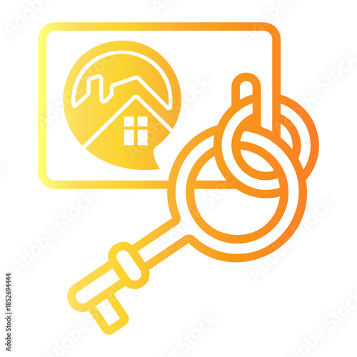 real estate agent Line Gradient Icon