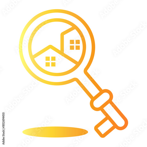 real estate agent Line Gradient Icon