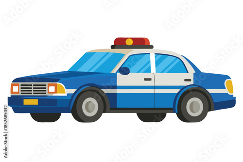 police car on white background (2)