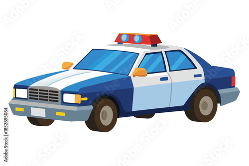 police car on white background (16)