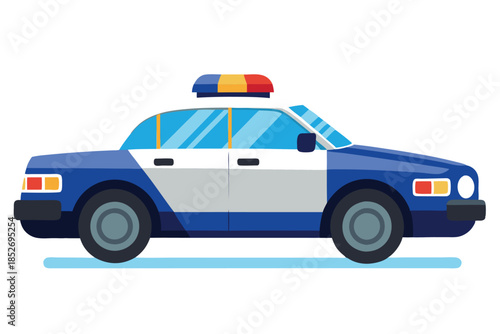 police car on white background (13)