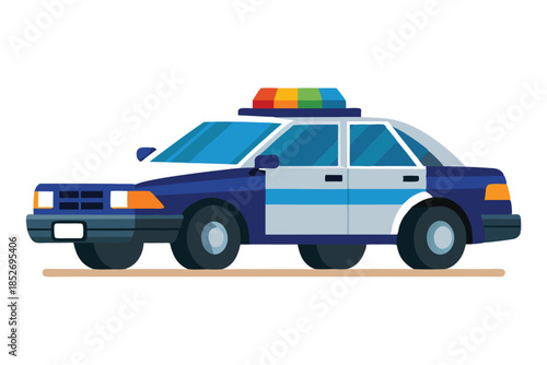 police car on white background (10)